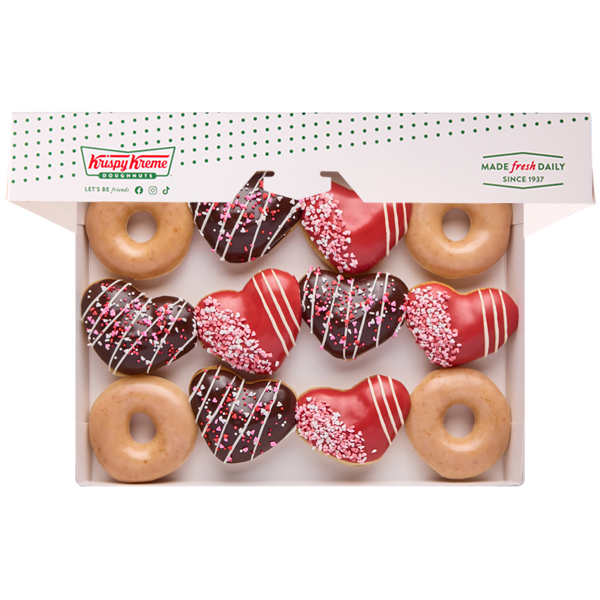 Valentine's Day Dozen (available until 14 February 2025) Krispy Kreme