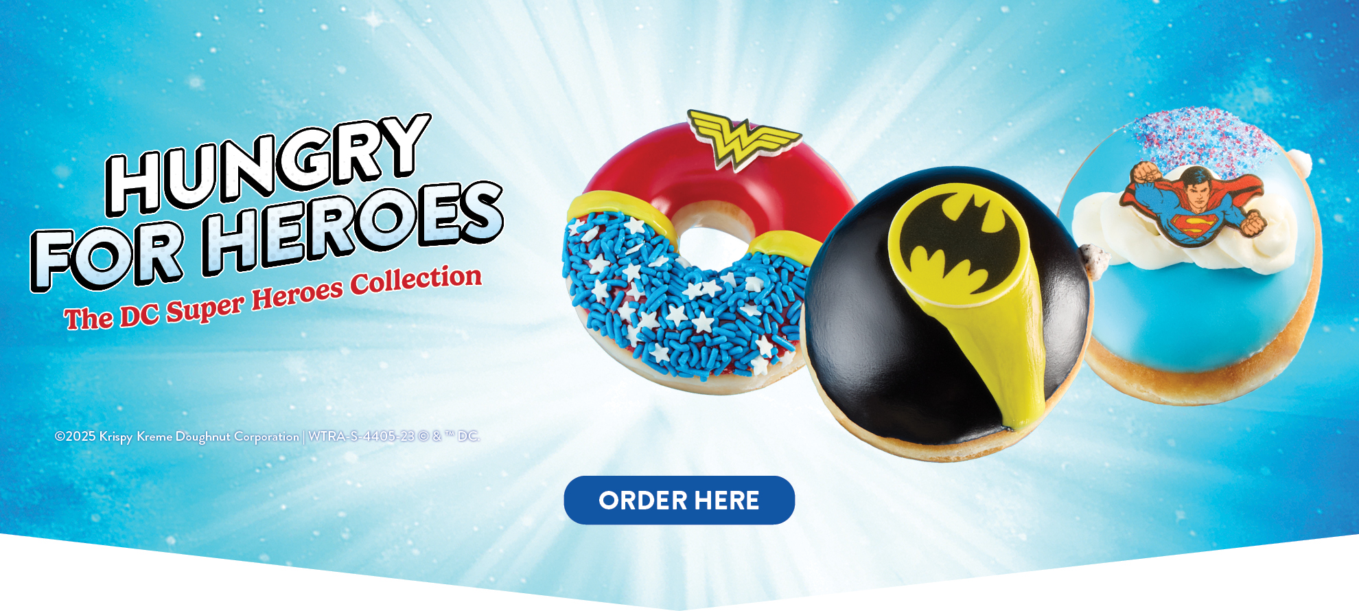 Krispy Kreme DC Superheroes 2025 LTO - KK Website Desktop Banner 1980x890px FINAL